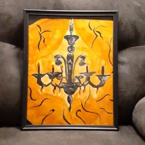 Original Chandelier Acrylic Painting